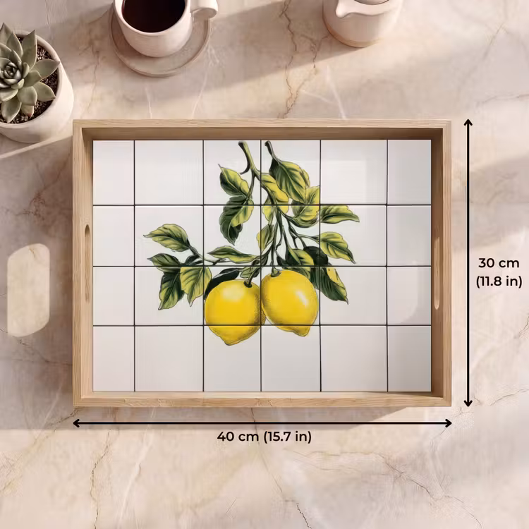 Tray - Lemon - Decoration - Ceramics - Branches — 7