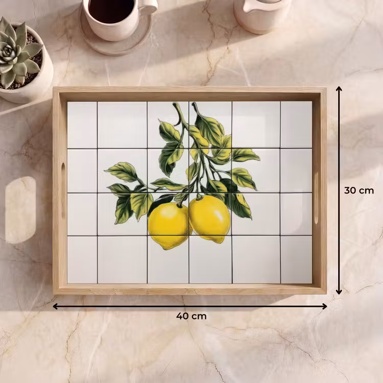 Tray - Lemon - Decoration - Ceramics - Branches — 8