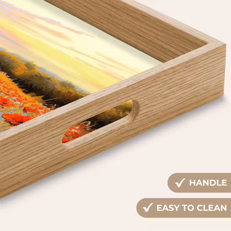 Tray - Poppy - Field of flowers - Colorful — 9