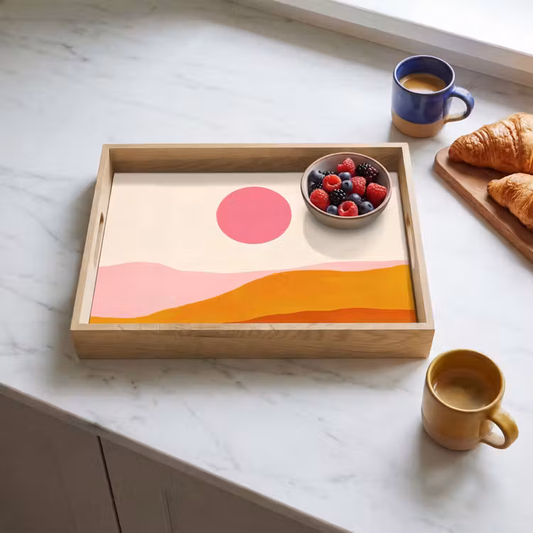 Tray - Sun - Hills - Abstract - Pink — 3
