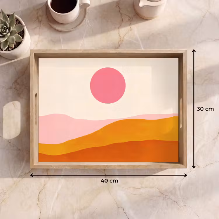 Tray - Sun - Hills - Abstract - Pink — 8