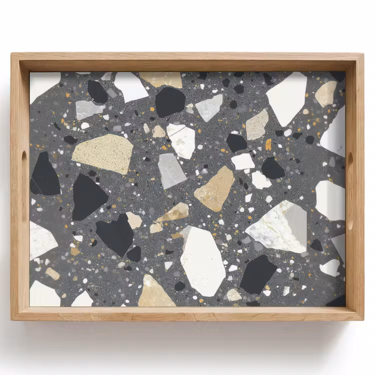 Tray - Terrazzo - Decoration - Interior - Stones — 1