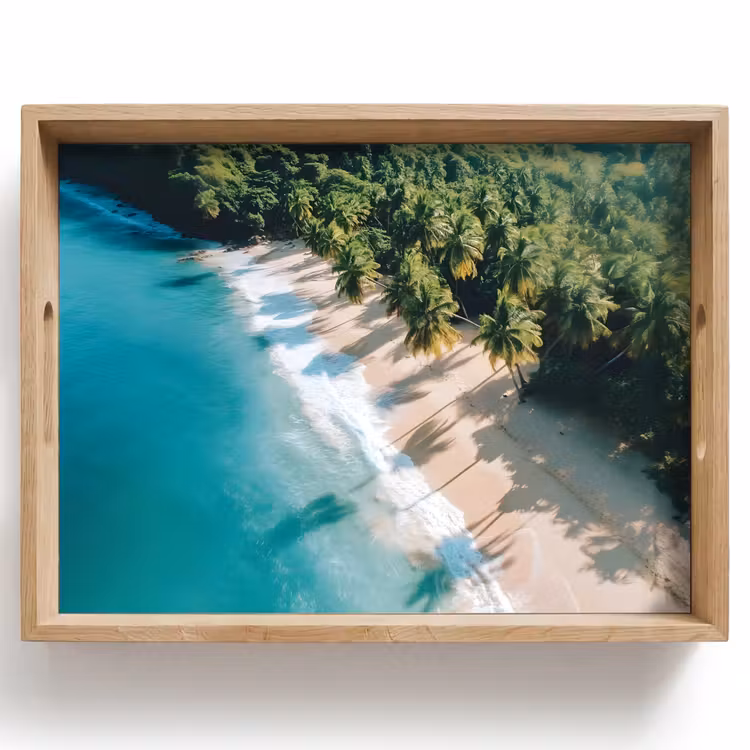 Tray - Tropical - Beach - Water - Palm trees — 1