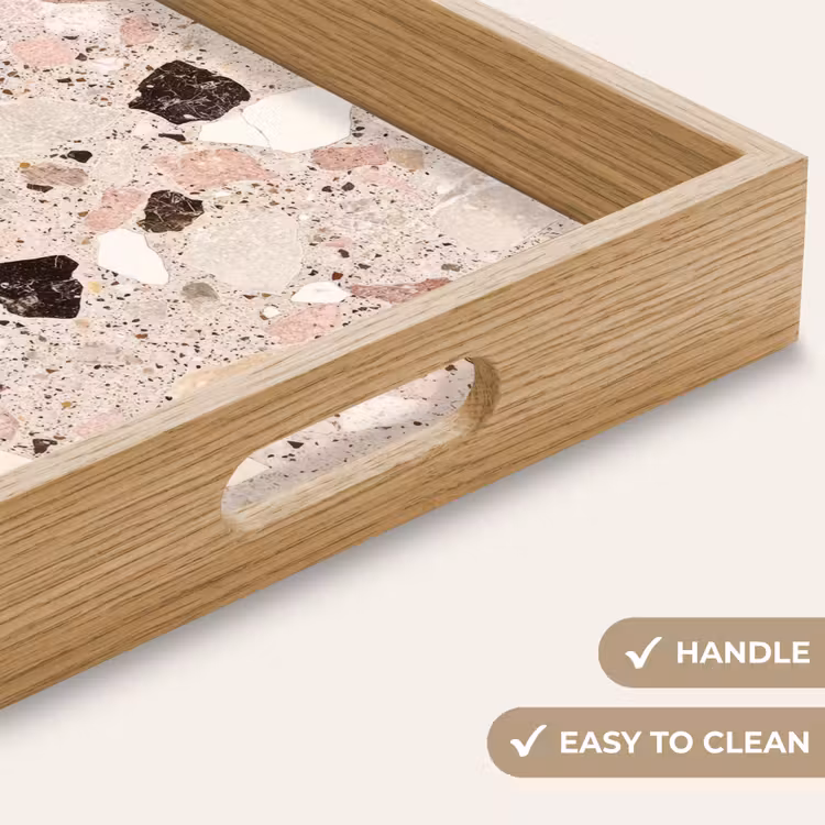 Tray - Light - Pink - Terrazzo - Stones — 9