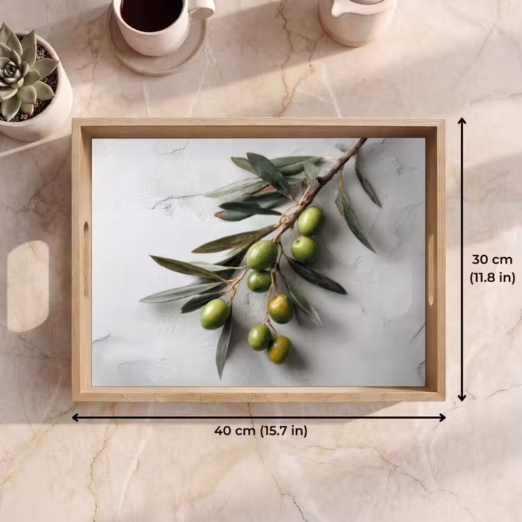 Tray - Olive Branch - Concrete - Mediterranean — 7