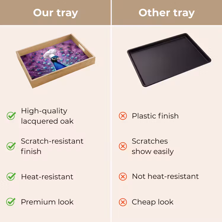 Tray - Peacock - Chef's hat - Cool - Purple — 10
