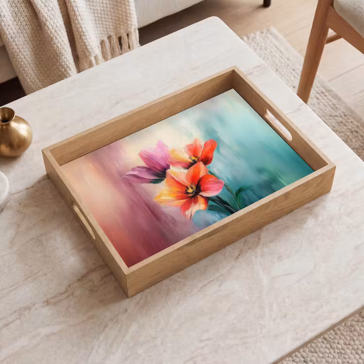 Tray - Tulips - Light reflections - Color gradient — 2