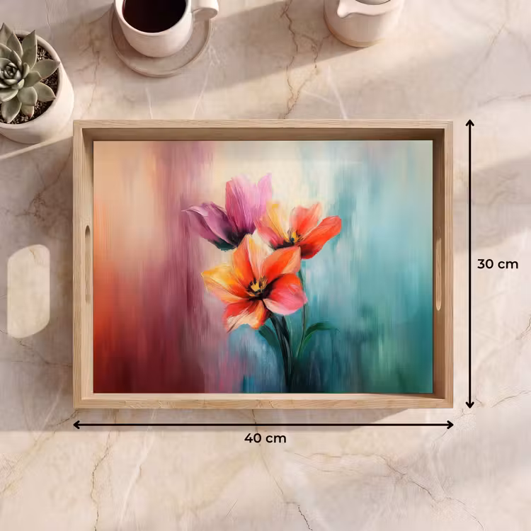 Tray - Tulips - Light reflections - Color gradient — 8