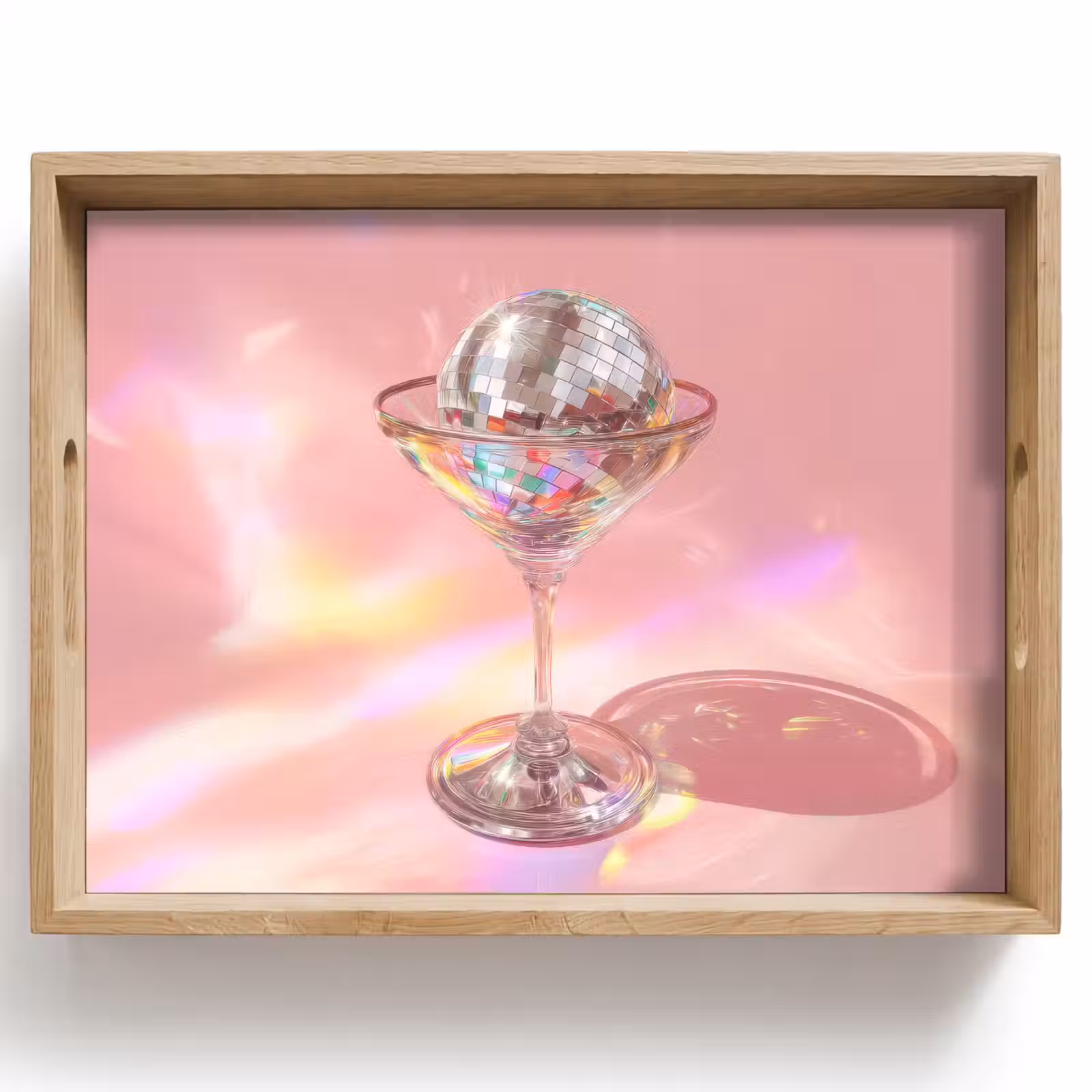 Tray - Martini glass - Discoball - Sparkling light spots — 1