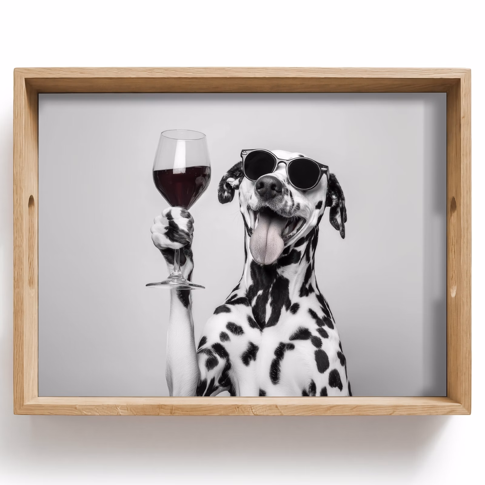 Tray - Sunglasses - Dalmatian - Wine glass - Tongue — 1