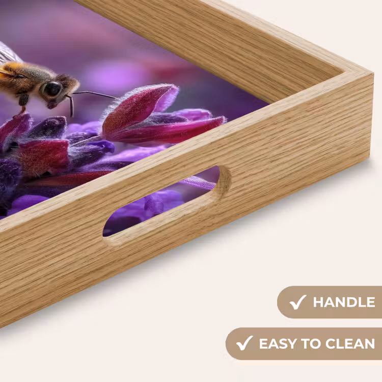 Tray - Honey bee - Purple flowers - Details — 9