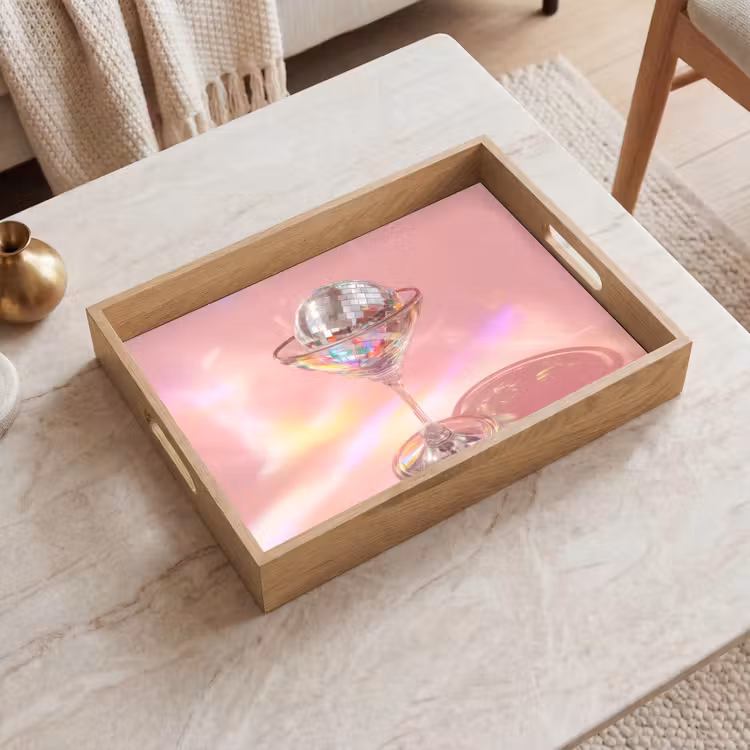 Tray - Martini glass - Discoball - Sparkling light spots — 2
