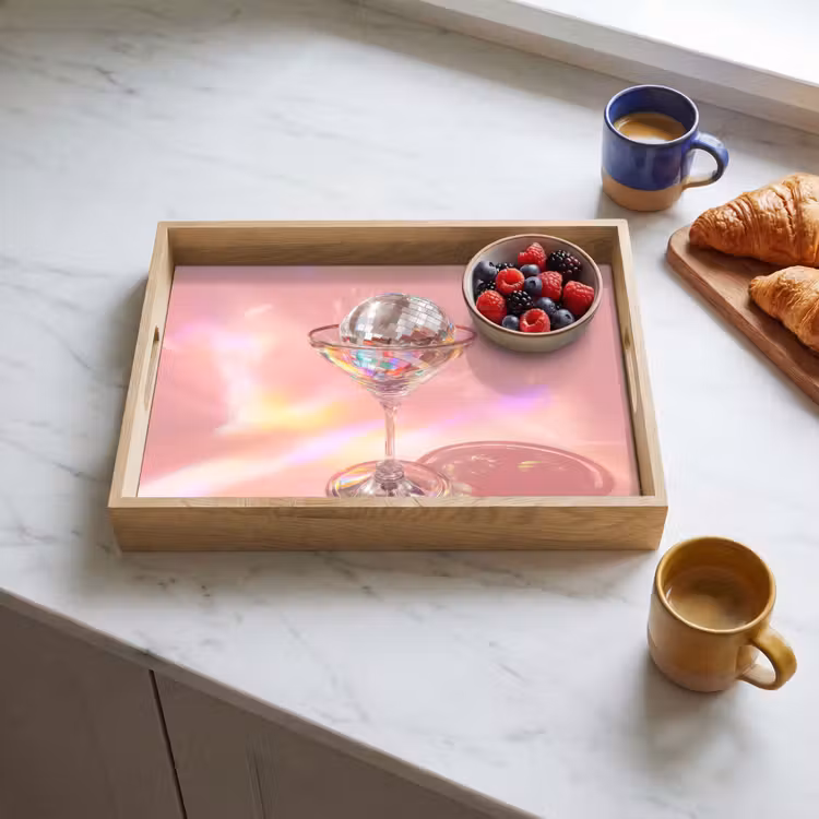 Tray - Martini glass - Discoball - Sparkling light spots — 3