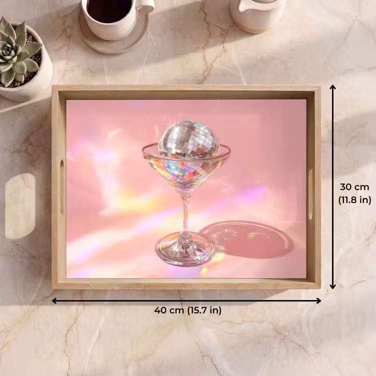Tray - Martini glass - Discoball - Sparkling light spots — 7