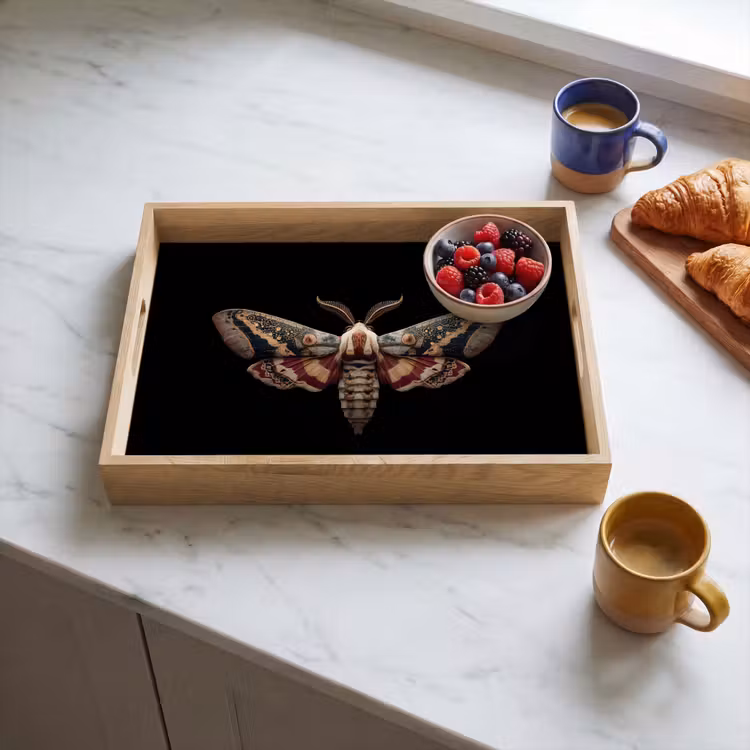Tray - Moth - Oriental patterns - Ornamental — 3