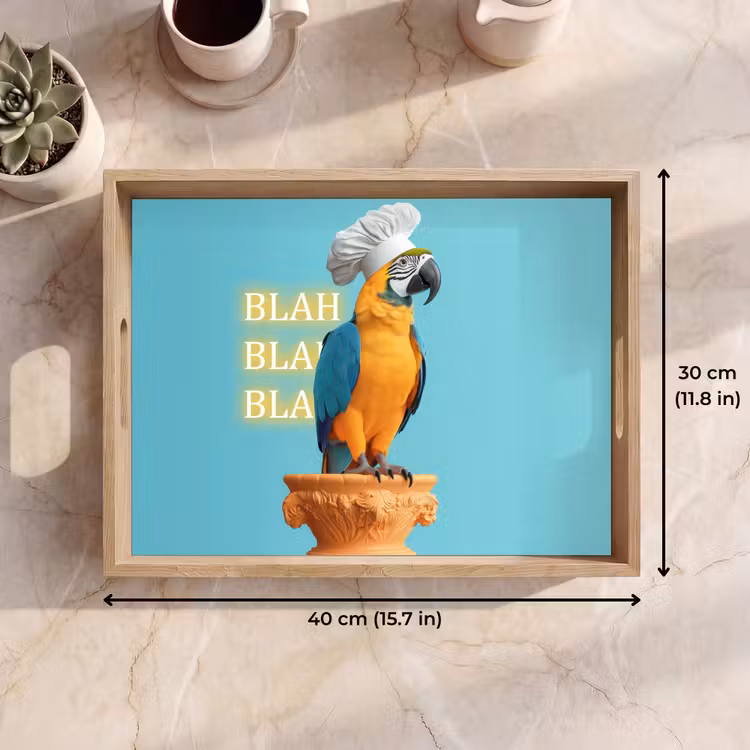 Tray - Parrot - Chef's hat - Quote - Neon — 7