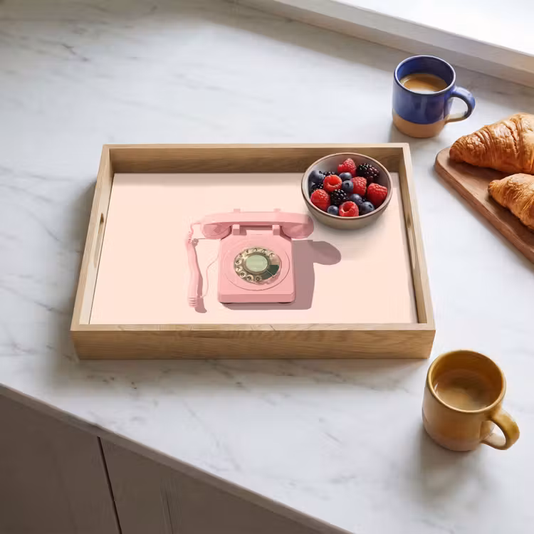 Tray - Rotary phone - Retro - Pink — 3