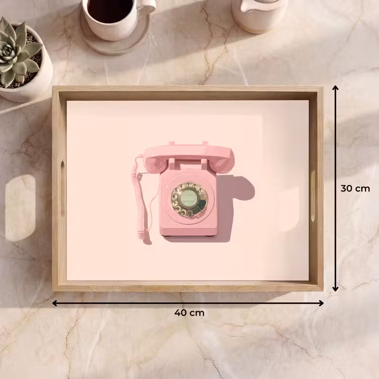 Tray - Rotary phone - Retro - Pink — 8