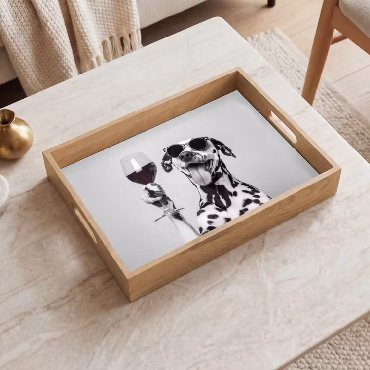 Tray - Sunglasses - Dalmatian - Wine glass - Tongue — 2