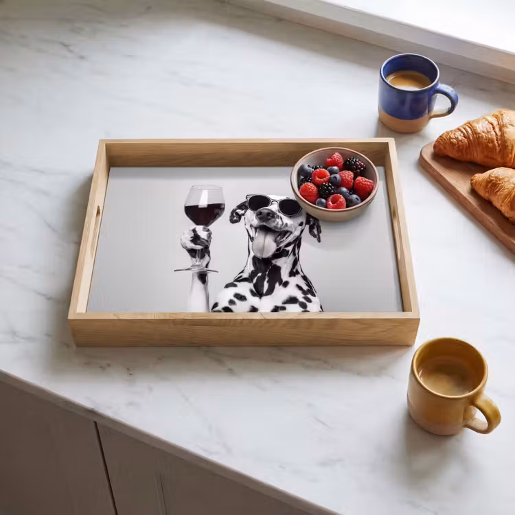 Tray - Sunglasses - Dalmatian - Wine glass - Tongue — 3