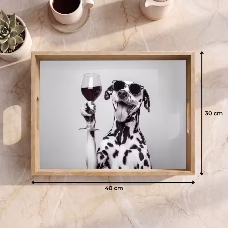 Tray - Sunglasses - Dalmatian - Wine glass - Tongue — 8