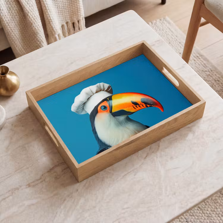 Tray - Toucan - Parrot - Bird - Cook's hat — 2
