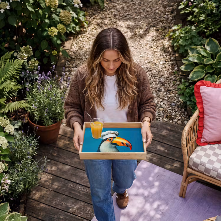 Tray - Toucan - Parrot - Bird - Cook's hat — 6