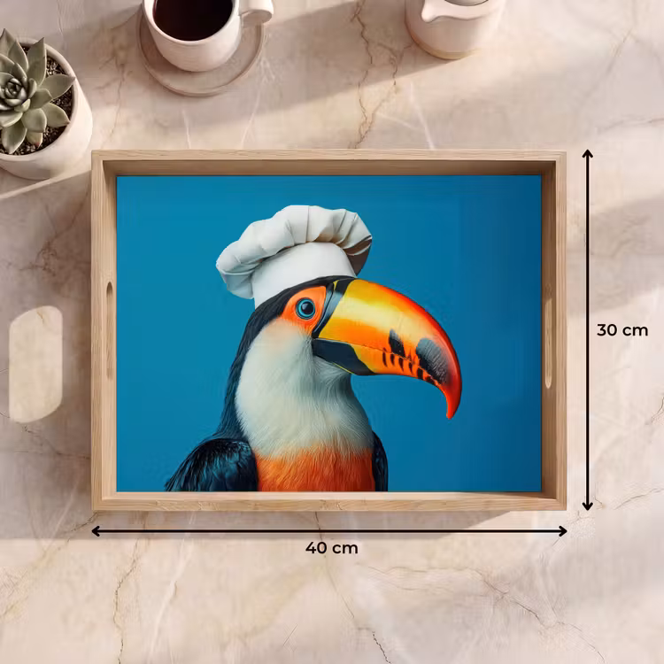 Tray - Toucan - Parrot - Bird - Cook's hat — 8