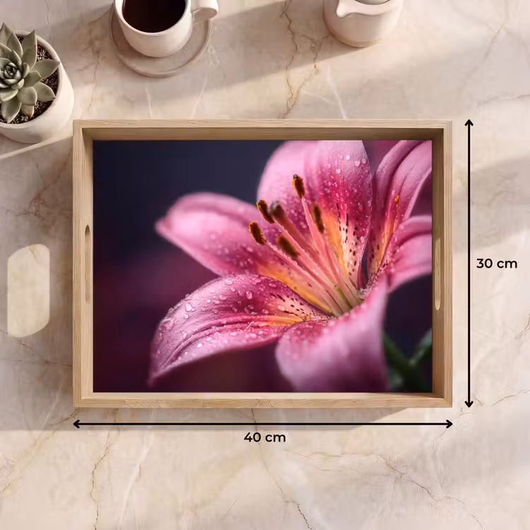 Tray - Pink - lily - Dewdrops — 8