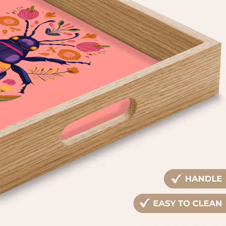 Tray - Purple - Beetle - Dots - Flowers — 9