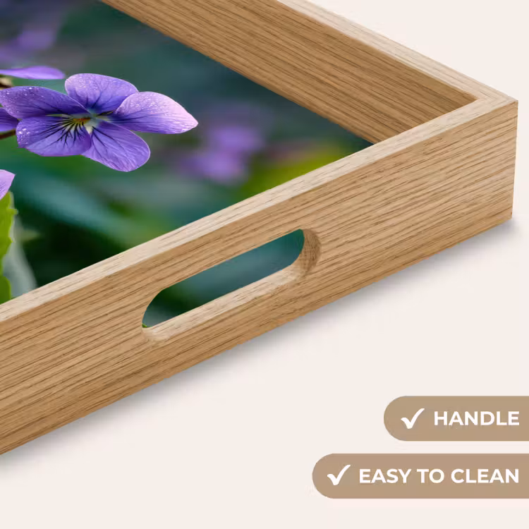 Tray - Violets - Purple - Flower - Leaves — 9