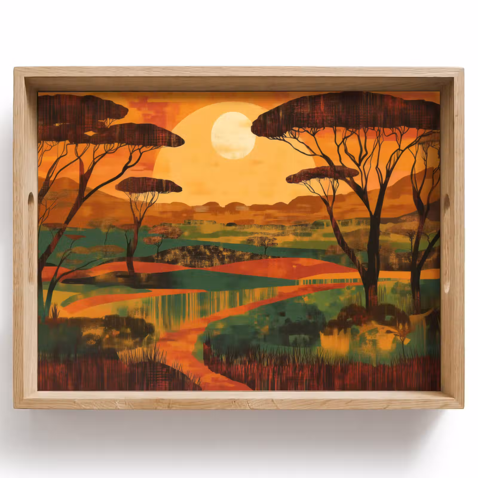 Tray - Landscape - African - Sun — 1