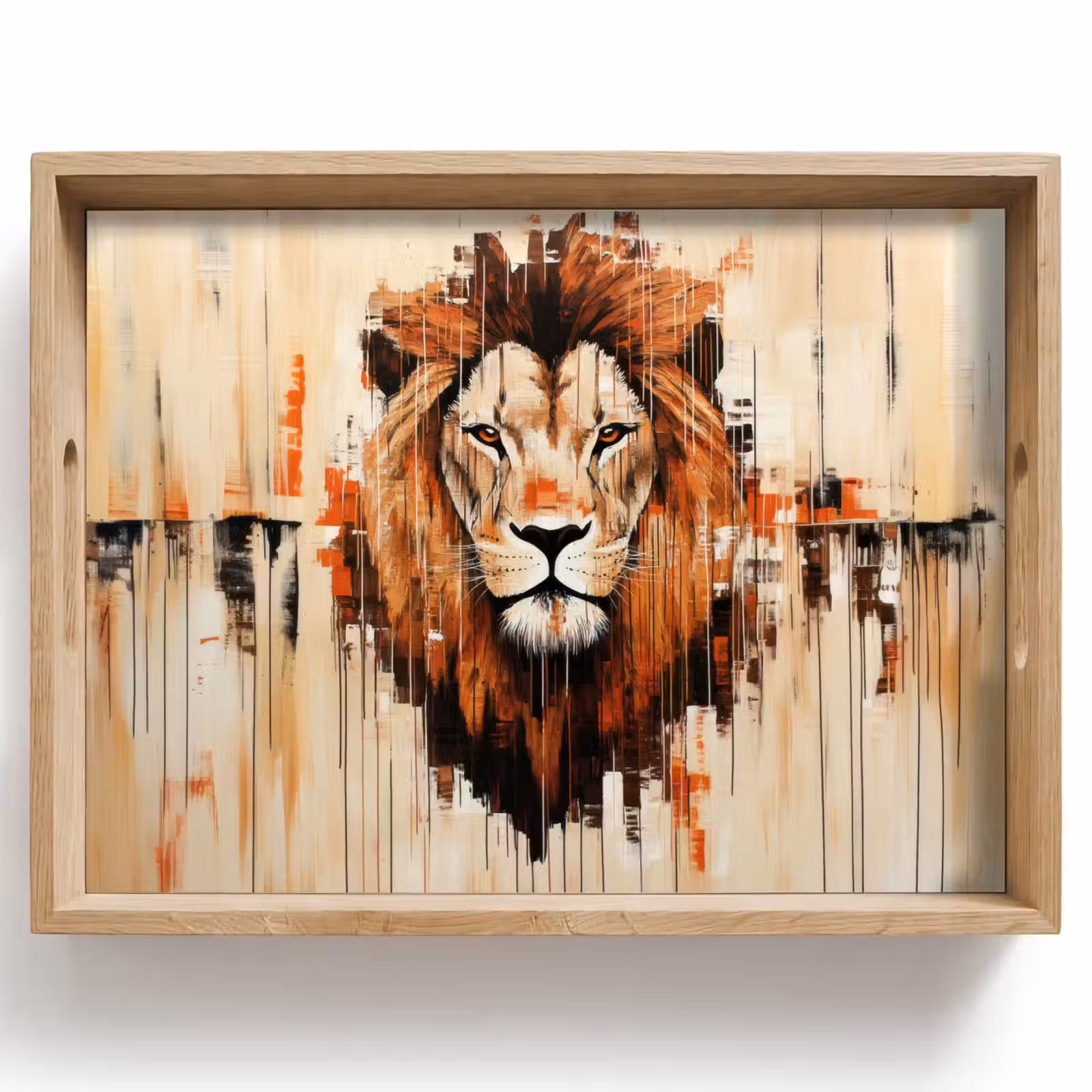 Tray - Lion head - Lines - Cream — 1