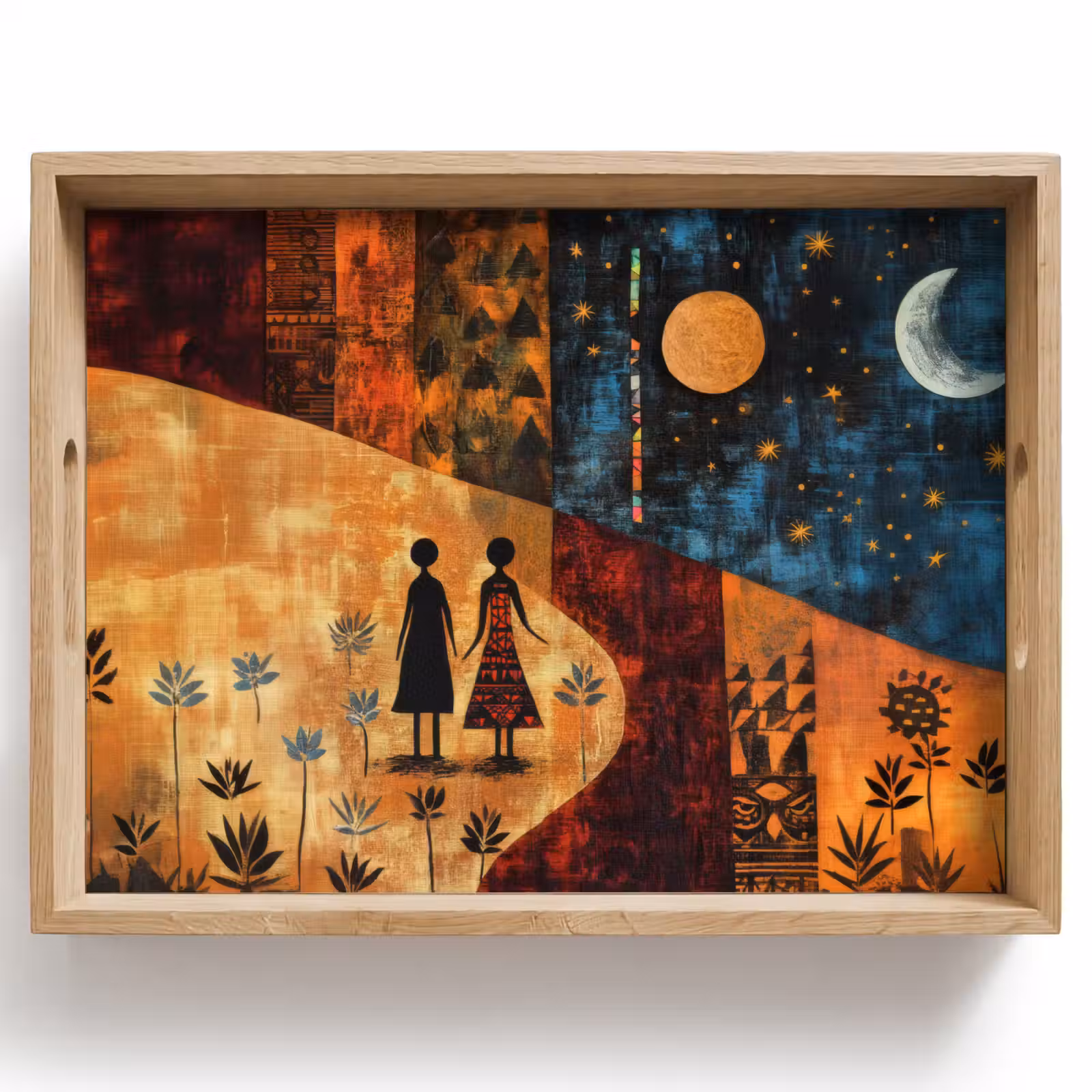 Tray - Silhouettes - Abstract - Sun - Moon — 1