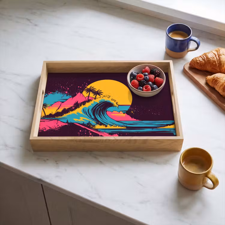 Tray - Gulf - Colorful - Sun - Palm trees — 3