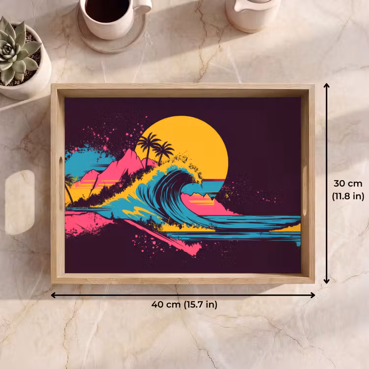 Tray - Gulf - Colorful - Sun - Palm trees — 7