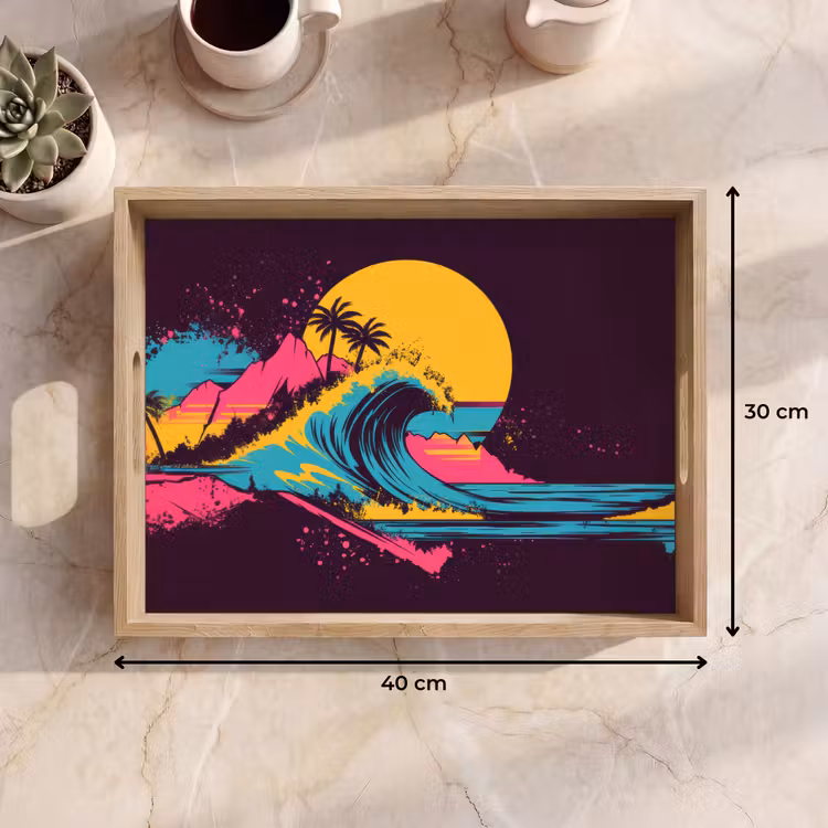 Tray - Gulf - Colorful - Sun - Palm trees — 8