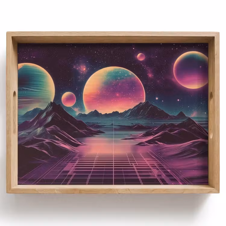 Tray - Landscape - Planets - Horizon - Purple — 1