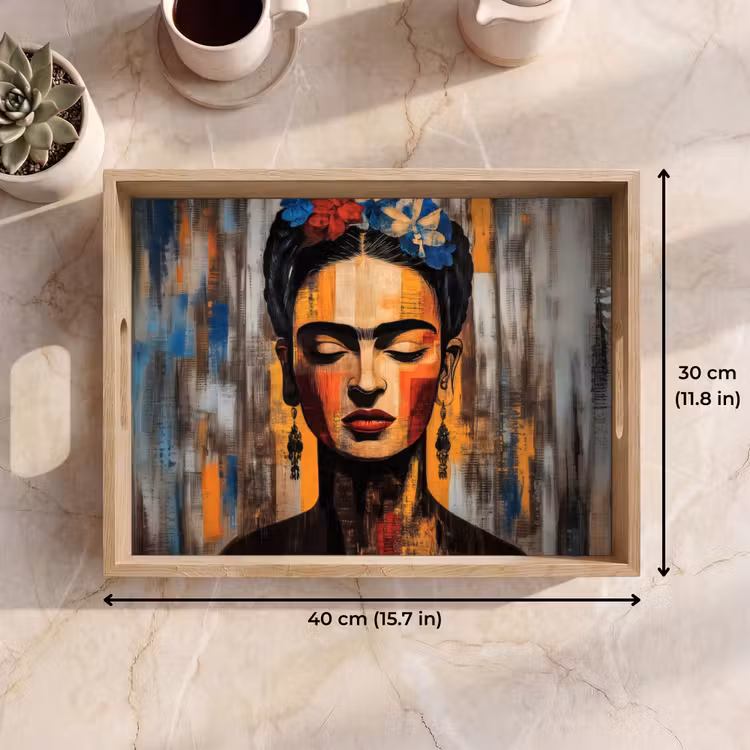 Tray - Portrait - Woman - Flowers — 7