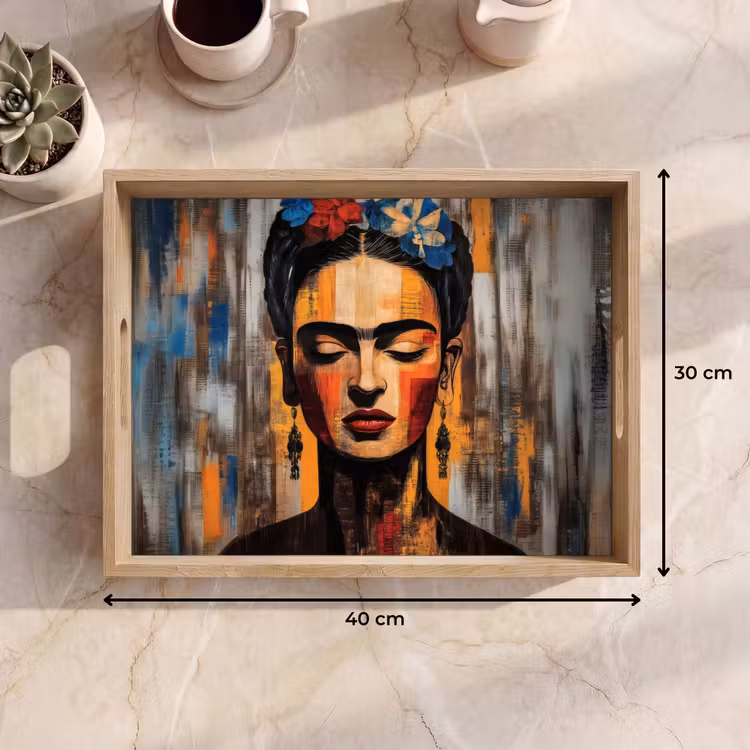 Tray - Portrait - Woman - Flowers — 8