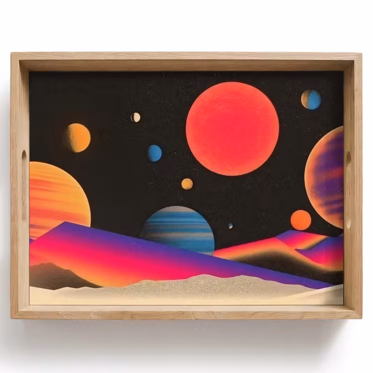 Tray - Sky - Planets - Brightly colored — 1