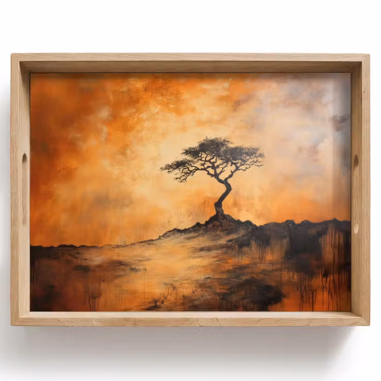Tray - Tree - Landscape - Orange — 1