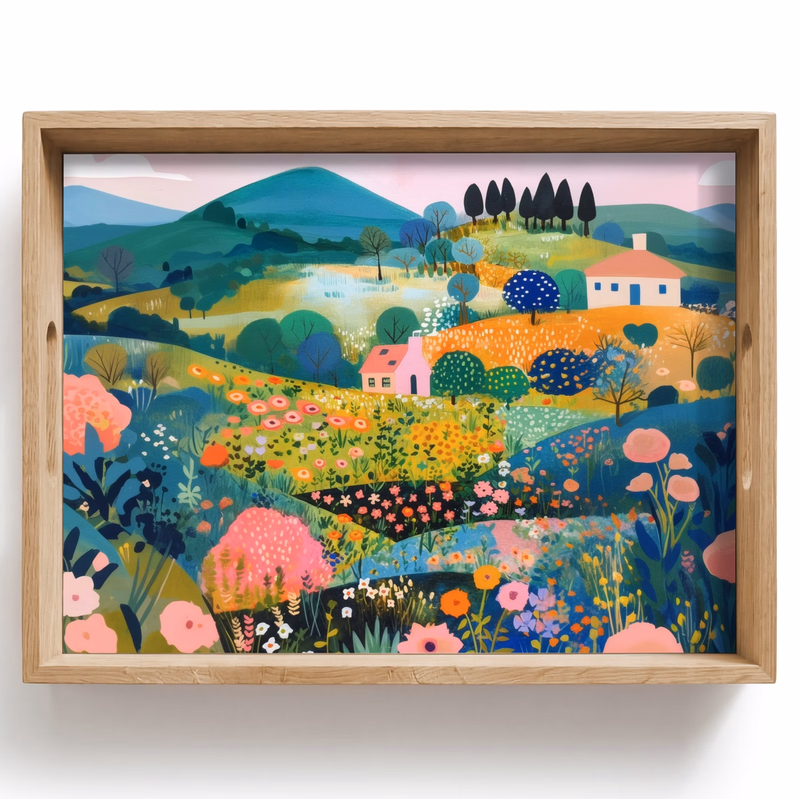 Tray - Hilly landscape - Imaginative - Color contrasts — 1