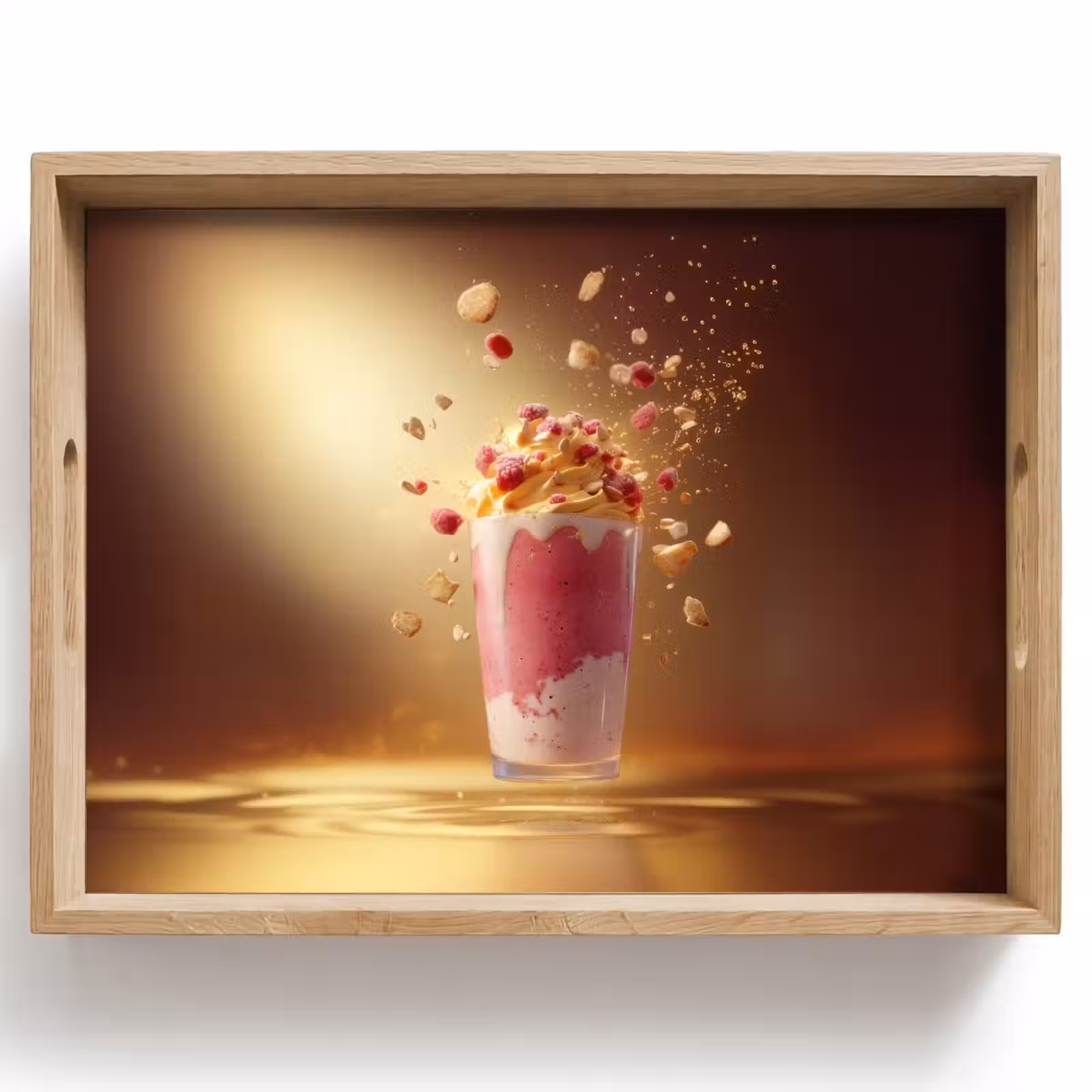 Tray - Raspberry - Smoothie - Drink - Pink — 1