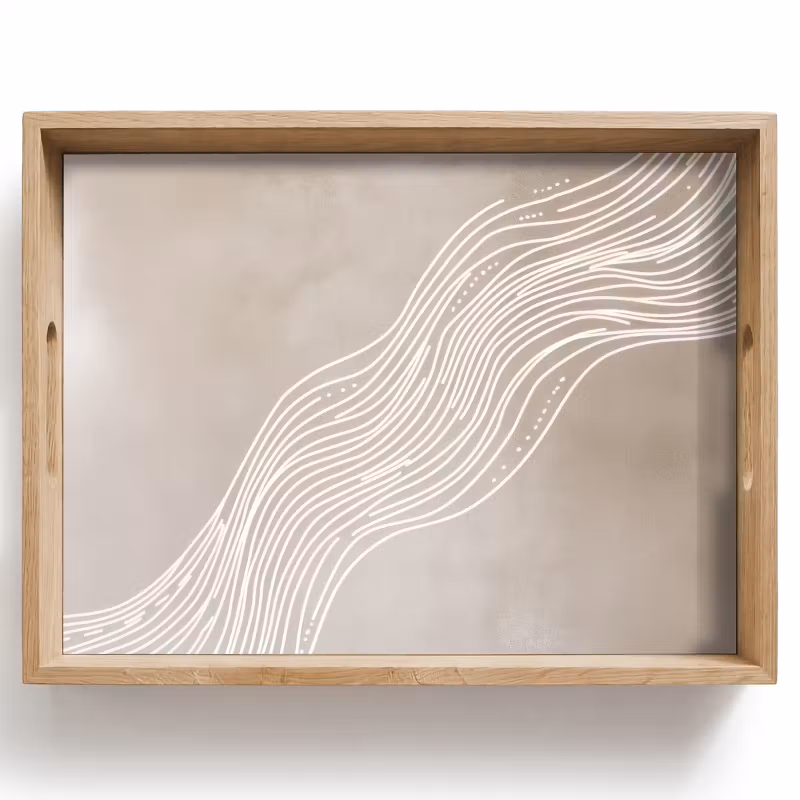 Tray - Wavy lines - Flowing - Sand color — 1
