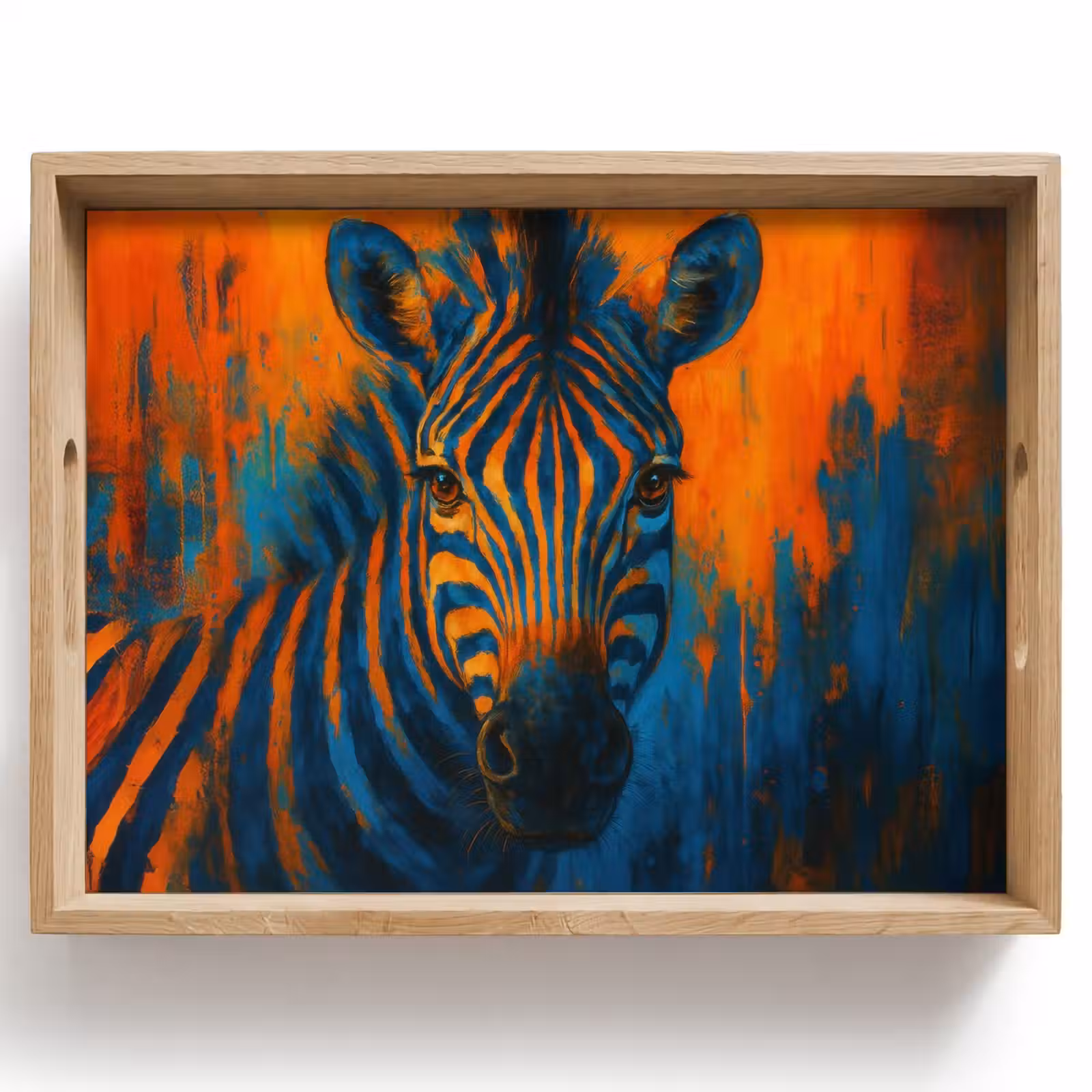 Tray - Zebra - Abstract - Blue — 1