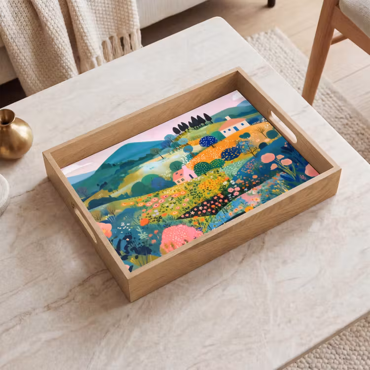 Tray - Hilly landscape - Imaginative - Color contrasts — 2
