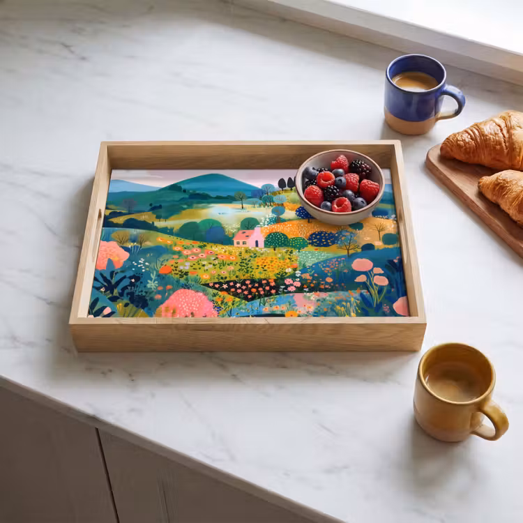 Tray - Hilly landscape - Imaginative - Color contrasts — 3