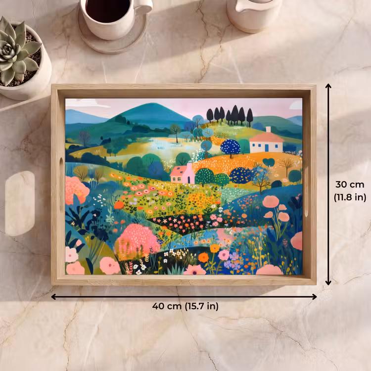 Tray - Hilly landscape - Imaginative - Color contrasts — 7