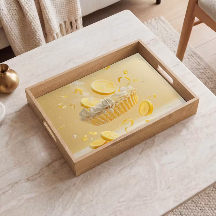 Tray - Lemon - Cake - Food - Yellow — 2